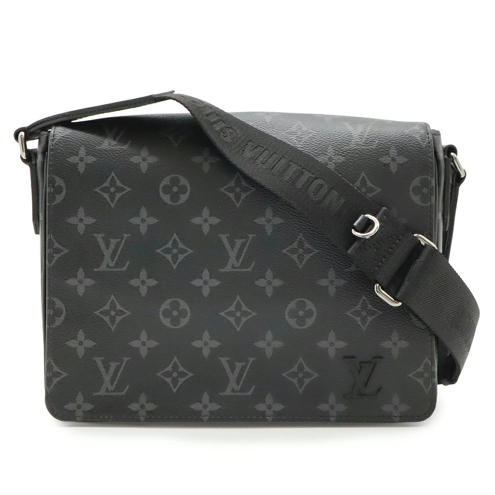 LOUIS VUITTON Monogram Eclipse Black District Messenger Bag Shoulder Crossbody